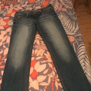 Hollister straight leg blue jeans